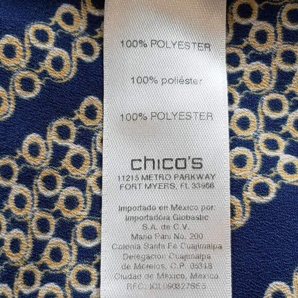 Chicos Shirt Womens Size 2 US Large L Paisley Patchwork Purple Popover - Picture 6 of 8